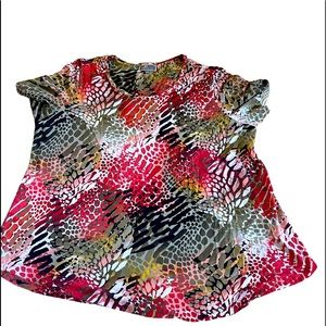 JM Collection short sleeve top 2x